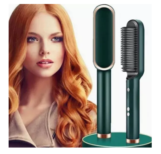 Cepillo Alisador Inteligente— ¡Liso, brillante y sin frizz en minutos!