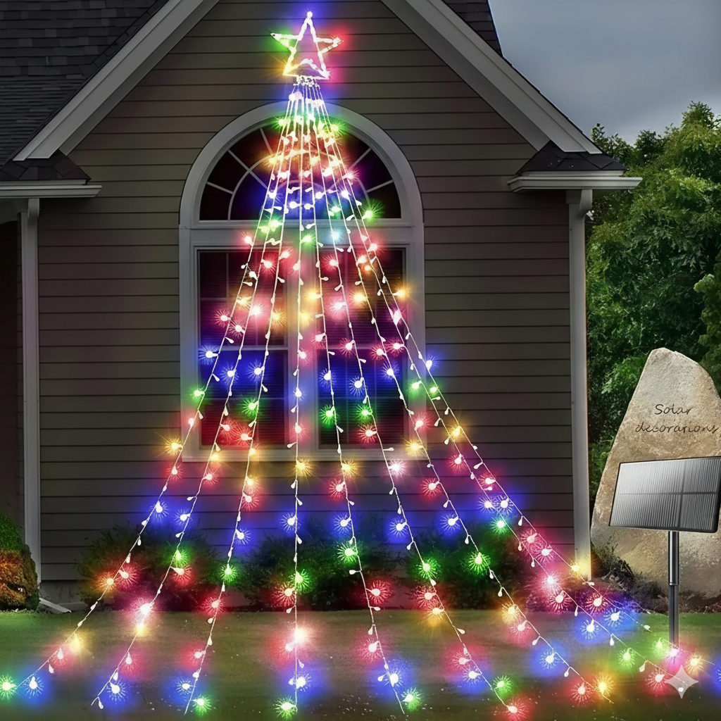 Luces Solares en Cascada