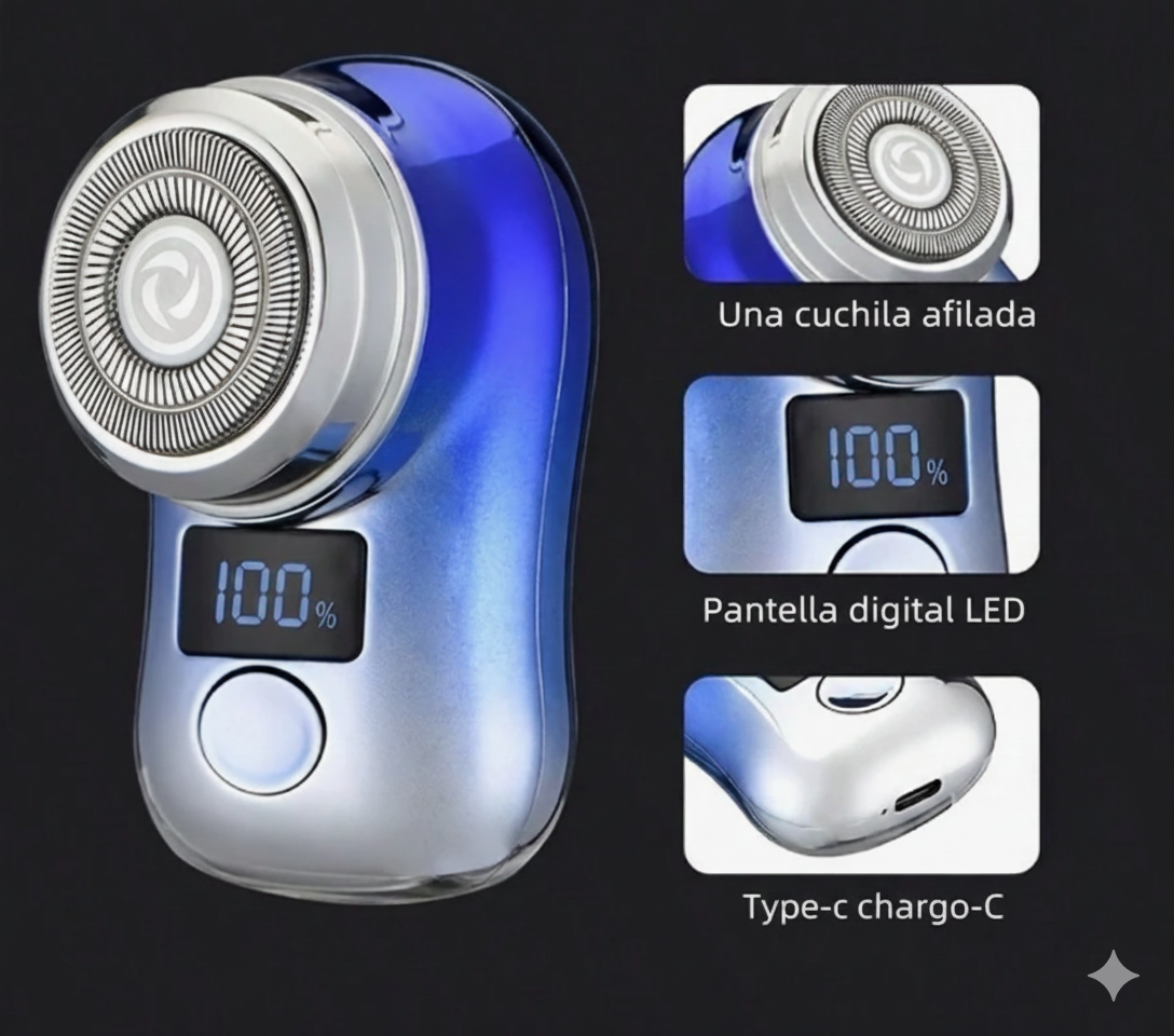 Mini Afeitadora Portátil Recargable