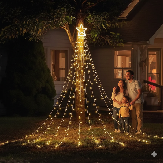 Luces Solares en Cascada