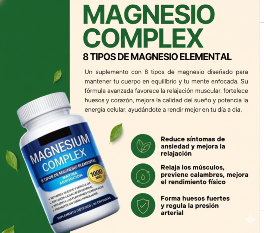 Magnesio Complex 8 Elemental 1000 Mg
