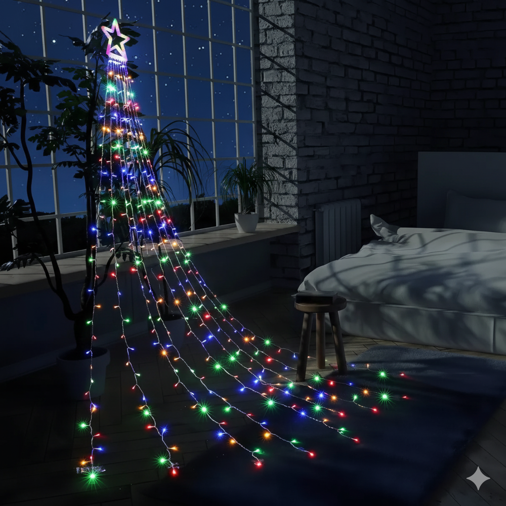 Luces Solares en Cascada