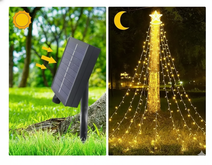 Luces Solares en Cascada