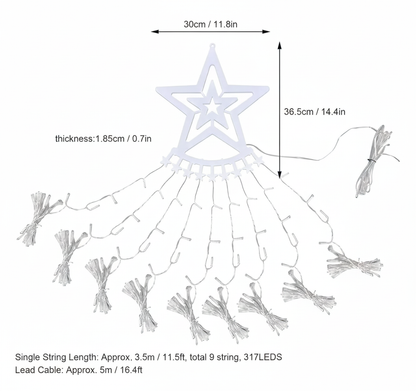 Luces Solares en Cascada