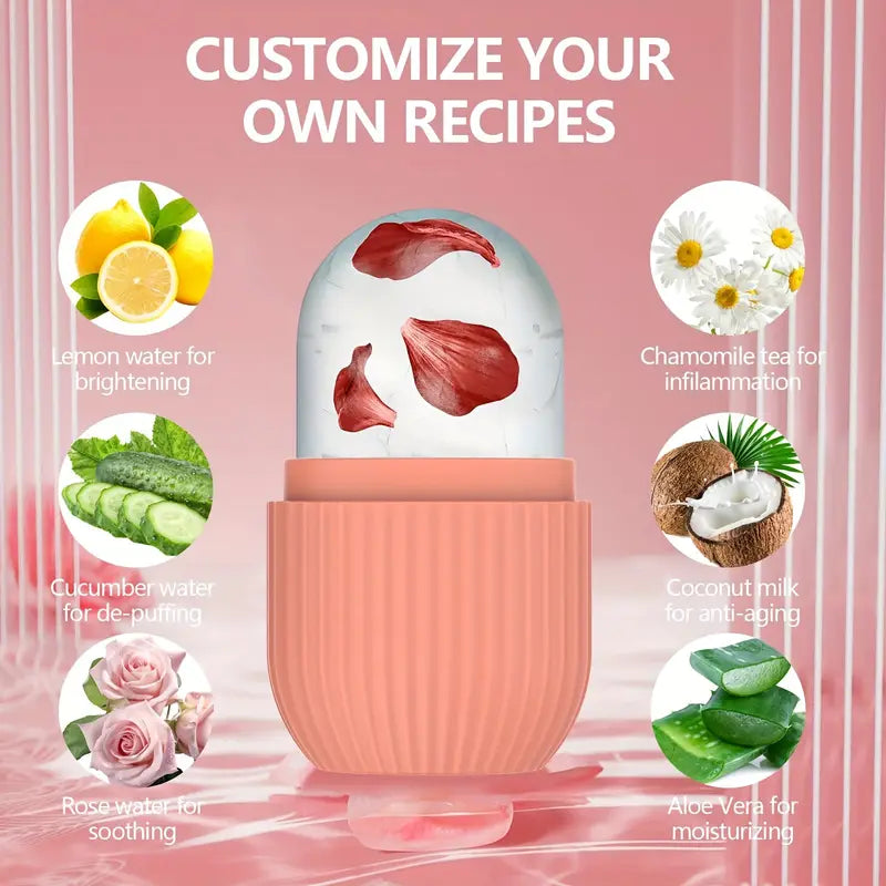 Masajeador Facial Silicona - Rodillo De Hielo